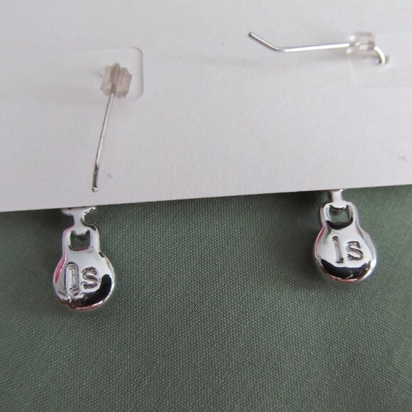 NWT Lia Sophia Crystal & Silver Tone Drop/Dangle Earrings - Picture 5 of 5